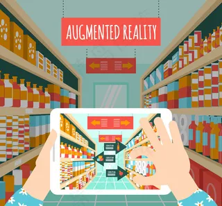 AR拍摄超市的手机