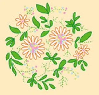 时尚卡通花卉元素,背景元素