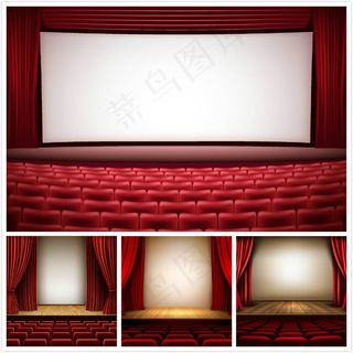 舞台帷幕矢量
