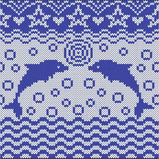 海豚针织图案背景