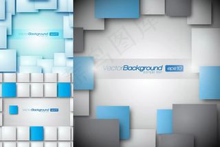 三维方形背景