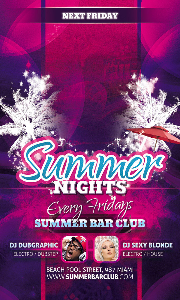 夏日海滨派对海报