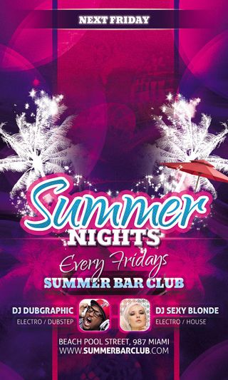 夏日海滨派对海报