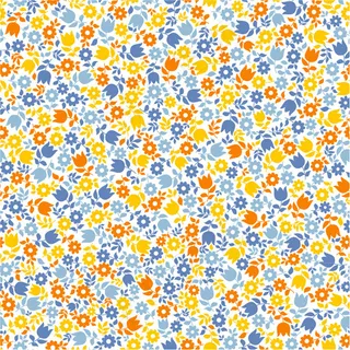 可爱花朵无缝背景