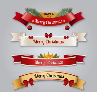 圣诞节丝带条幅