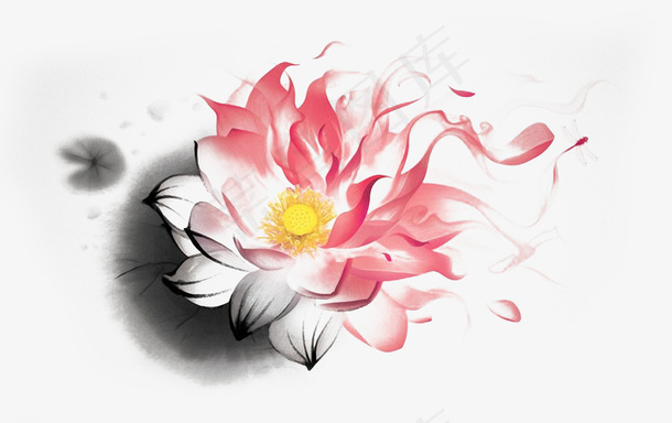 水墨莲花
