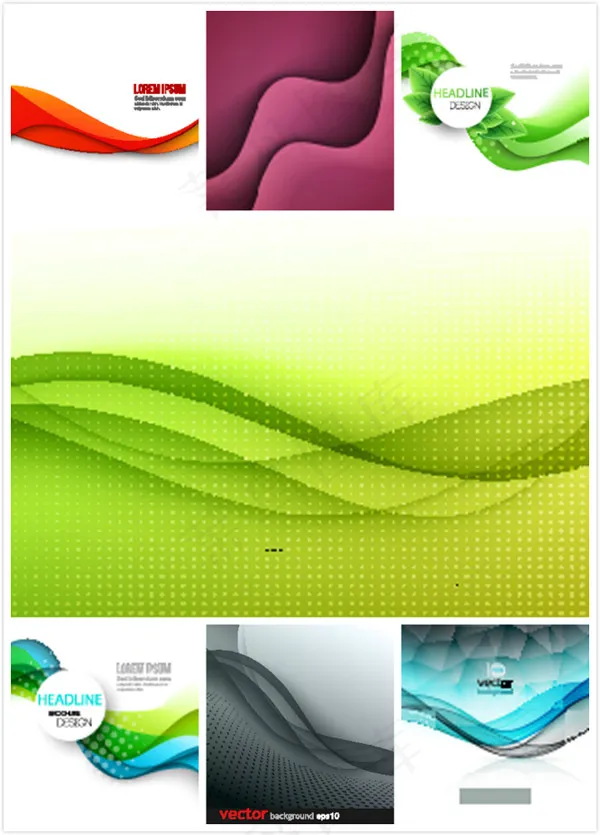 动感曲线线条背景eps,ai矢量模版下载