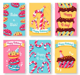 甜点生日卡片
