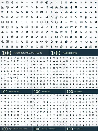 时尚生活图标,免抠元素