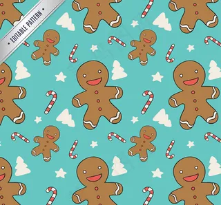 姜饼人无缝背景