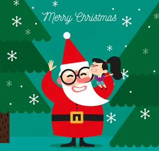 圣诞老人和女孩