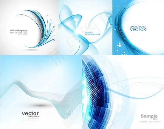 动感蓝色线条背景eps,ai矢量模版下载