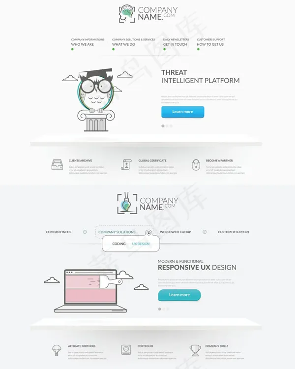 UX用户体验界面eps,ai矢量模版下载