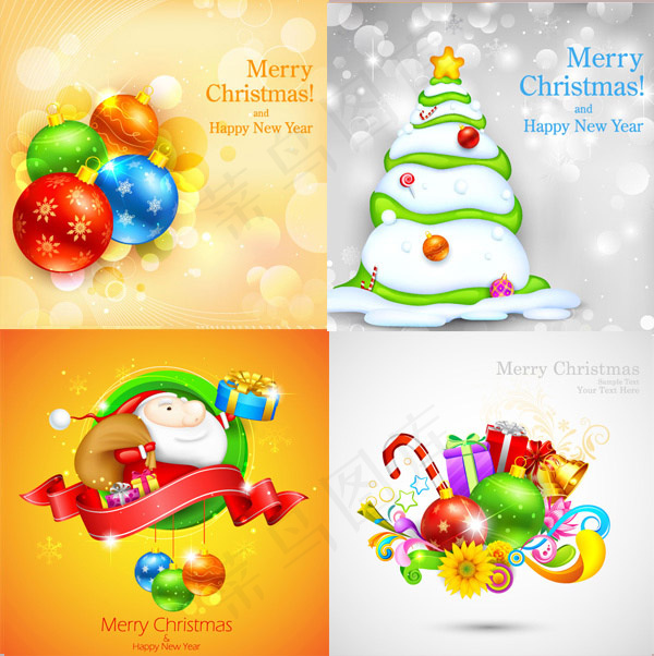 圣诞新年背景