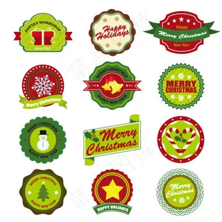 圣诞节标签,免抠元素