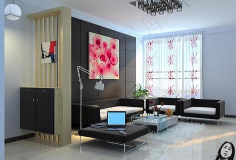 现代家装客厅模型