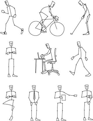 简单线条人动作