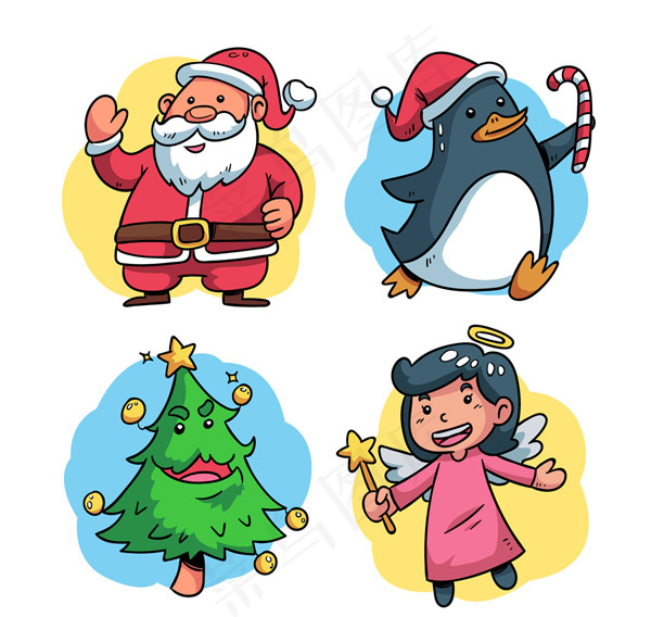 可爱圣诞节角色