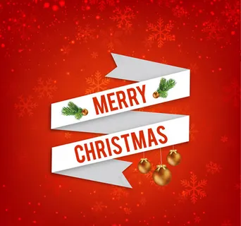 圣诞节丝带贺卡