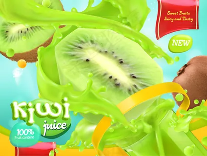 新鲜猕猴桃果汁
