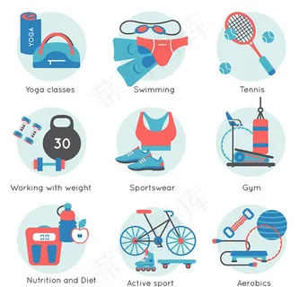 运动器材图标,免抠元素