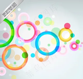 缤纷圆环背景