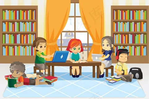学习的孩子矢量