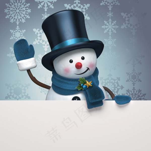 广告牌与雪人
