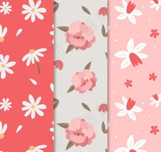 春季花卉无缝背景