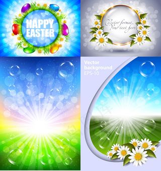 复活节自然背景,背景元素