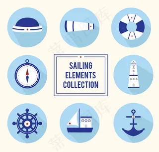 航海元素图标,免抠元素