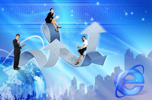 E商务概念psd,背景元素