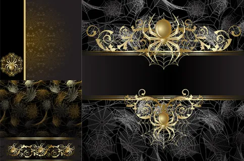 蜘蛛背景矢量,背景元素