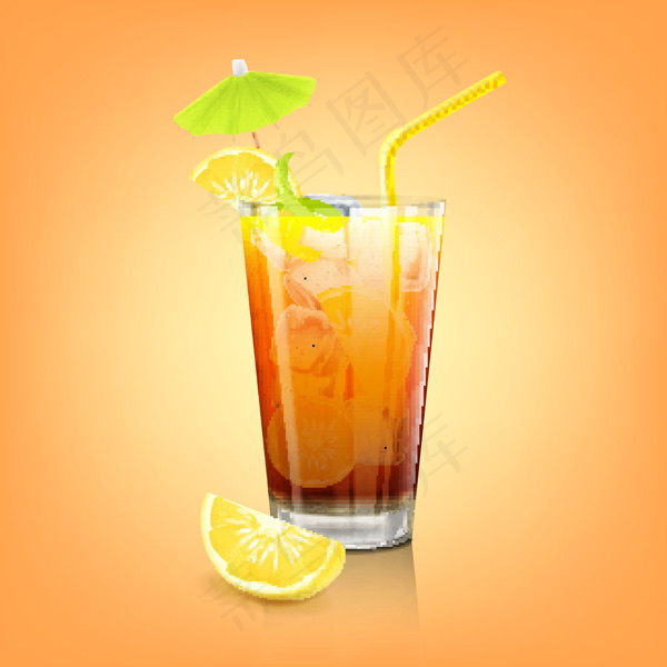 长岛冰茶鸡尾酒eps,ai矢量模版下载