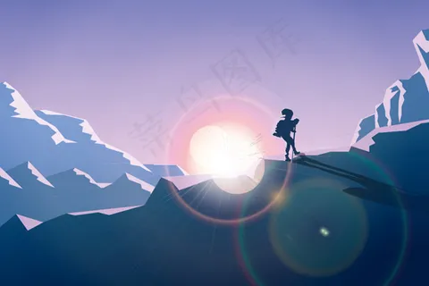 山坡徒步旅行者 山坡徒步旅行者