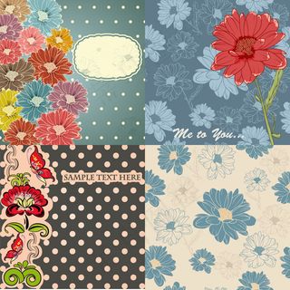 鲜花背景矢量,背景元素