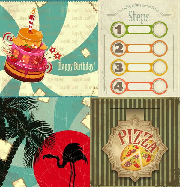 经典复古矢量eps,ai矢量模版下载