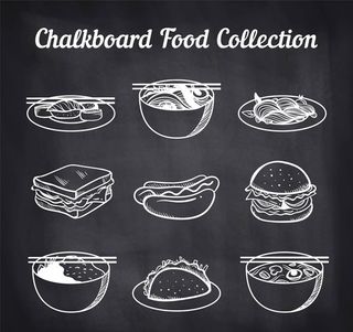 创意粉笔绘食物