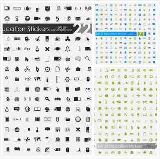 黑色线性图标,免抠元素