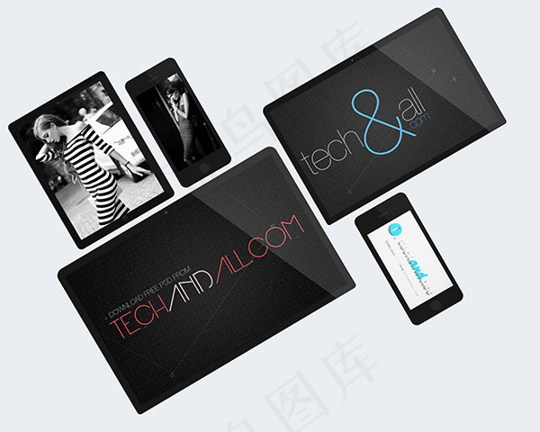 平板电脑与手机样机