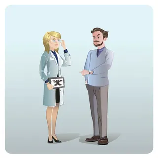 医护人员交流矢量