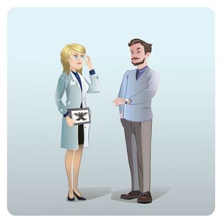 医护人员交流矢量