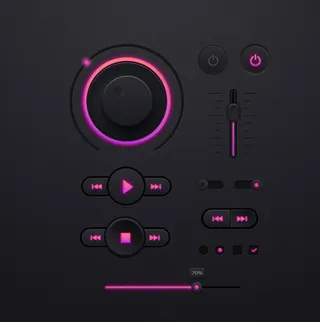 紫色闪亮UI设计