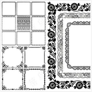 欧式花纹花边框