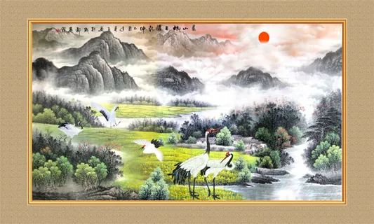 春山旭日挂画 春山旭日挂画