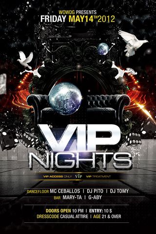 VIP之夜酒吧海报