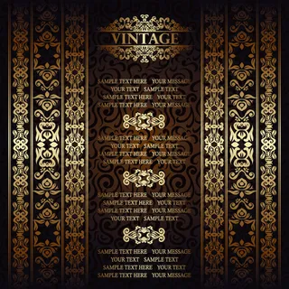 华丽金色花纹背景