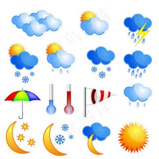 天气预报图标,免抠元素