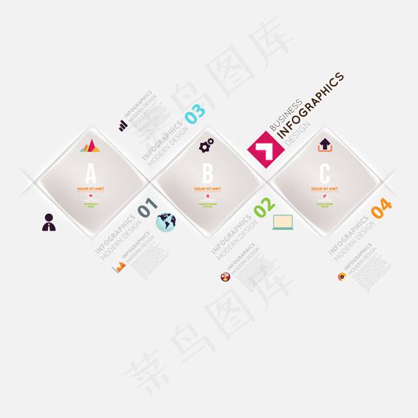 立体精美信息图表