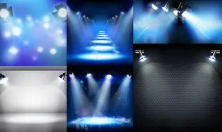 灯光照射效果矢量